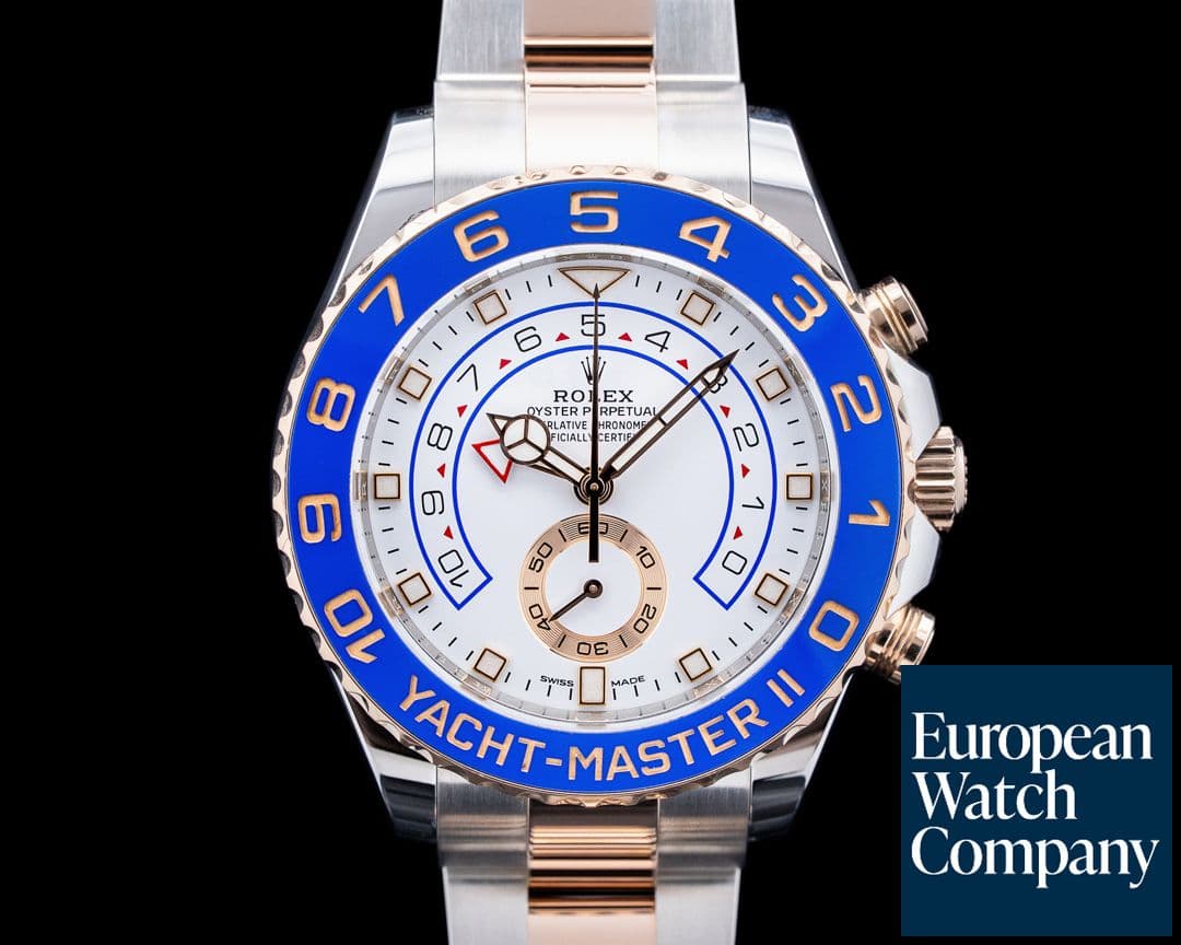 Image of Rolex 116681 Yacht-Master II 18K Everose Gold / SS White Dial