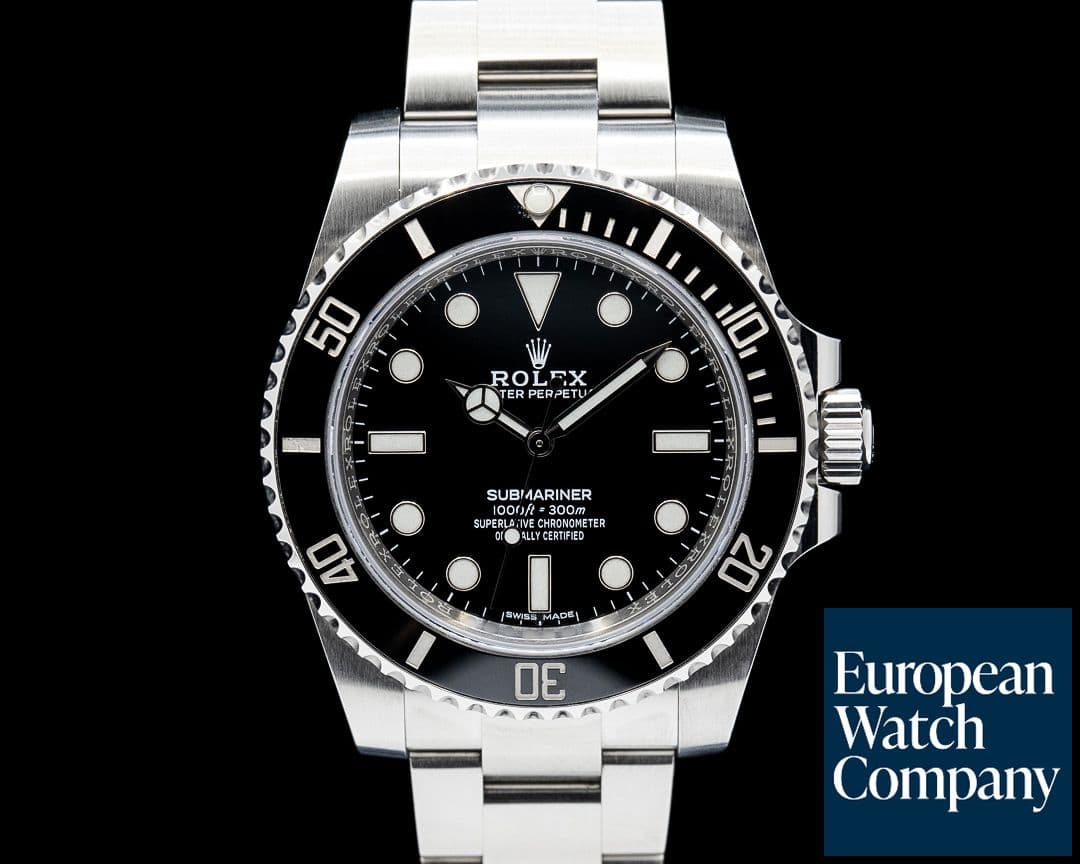 Image of Rolex 114060 Submariner No Date SS Black Dial