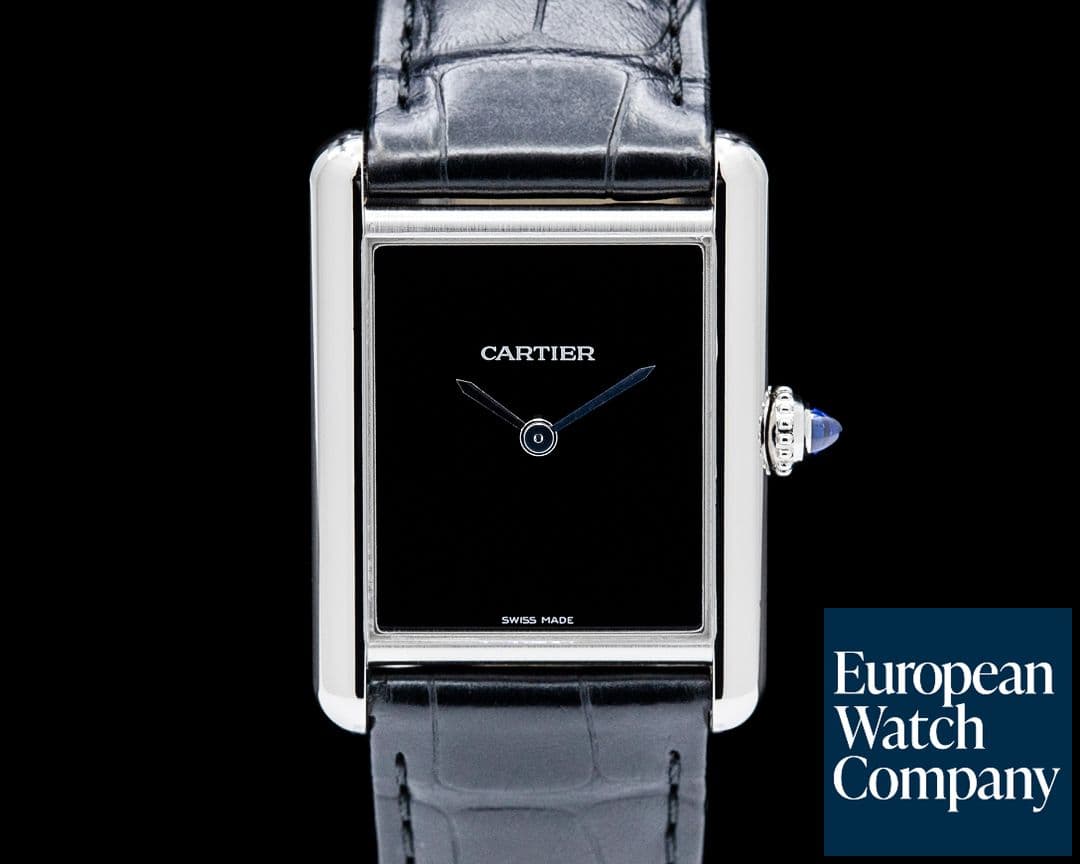 Image of Cartier WSTA0072 Tank Must SS Black Dial