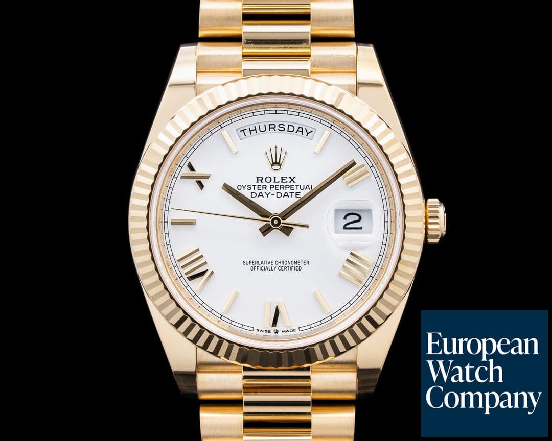 Image of Rolex 228238 Day-Date 40MM 18K Yellow Gold White Roman Dial