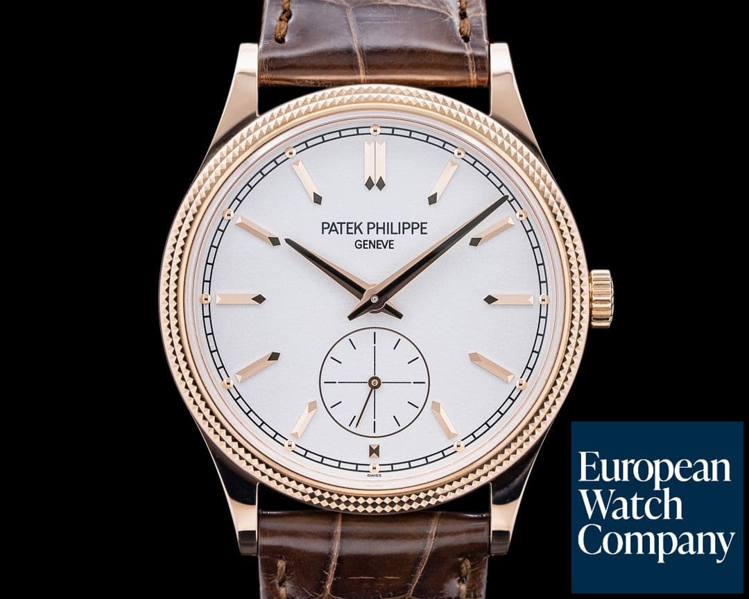 Image of Patek Philippe 6119R Calatrava Manual Wind 18K Rose Gold Silver Dial