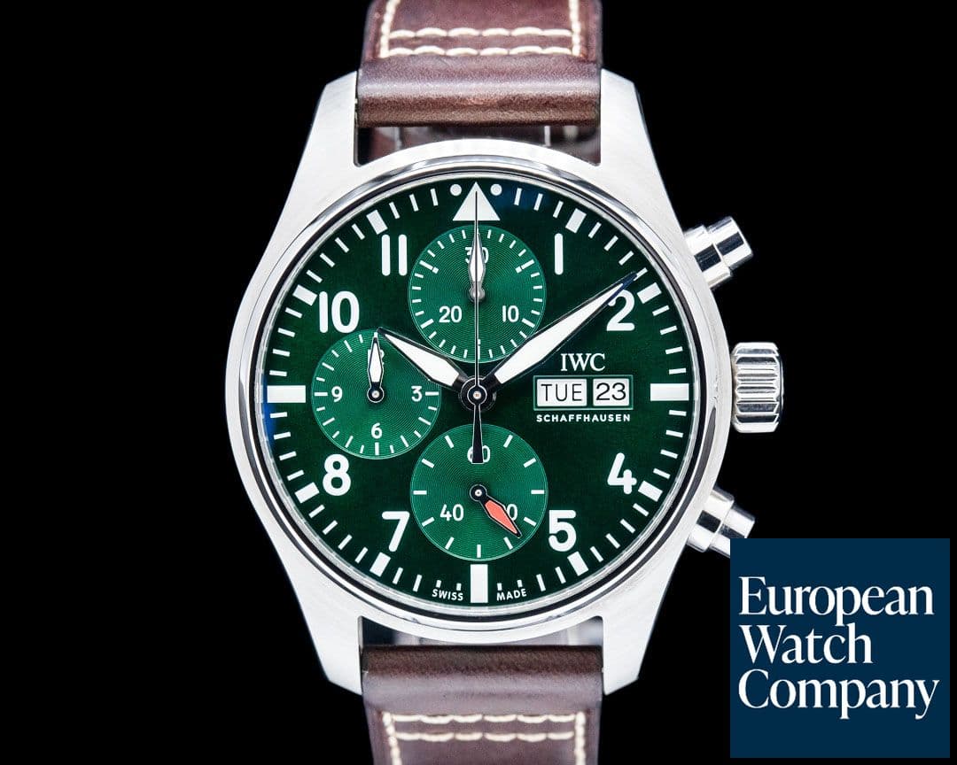 Image of IWC IW388103 Pilot Chronograph 41 SS Green Dial