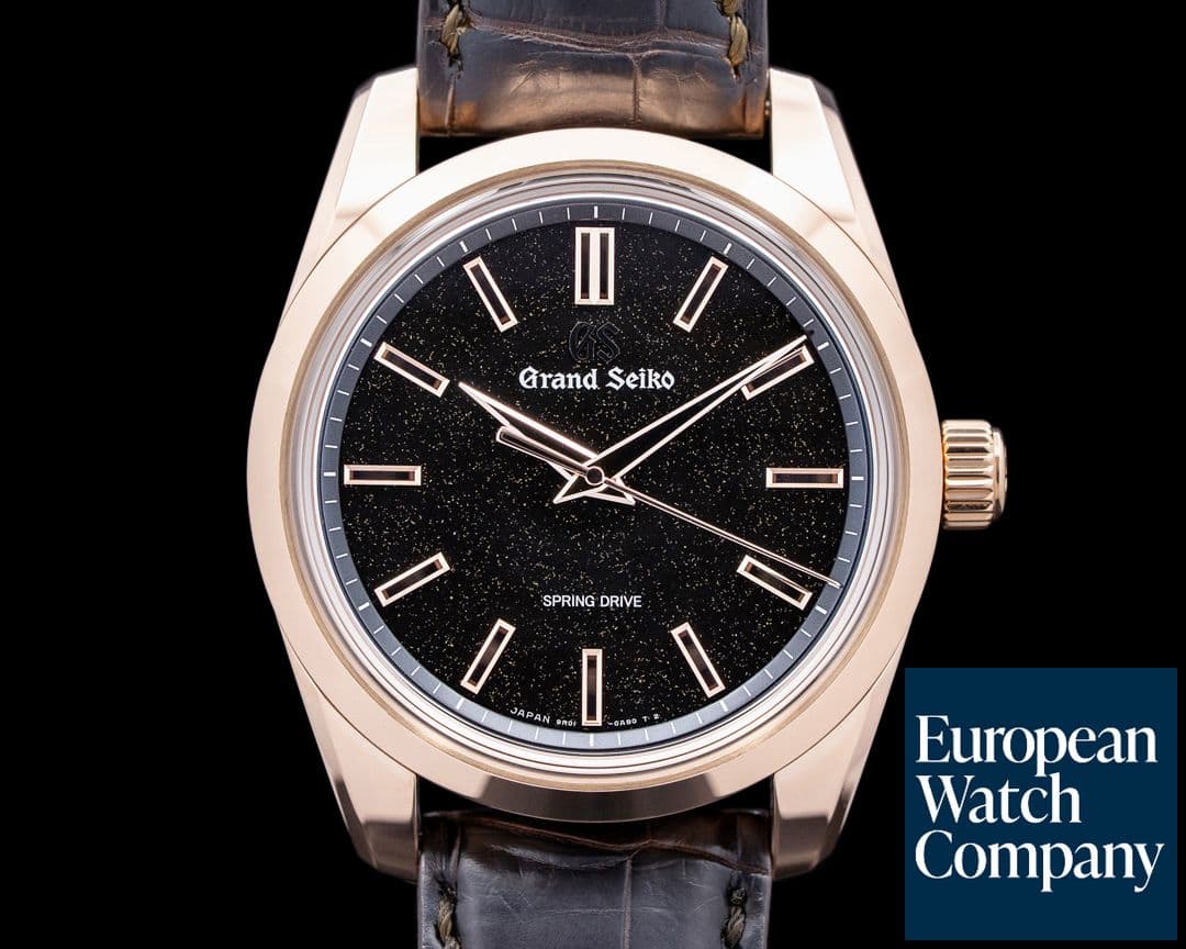 Image of Grand Seiko SBGD202 Masterpiece Spring Drive 8 Day 18K Rose Gold Black Dial