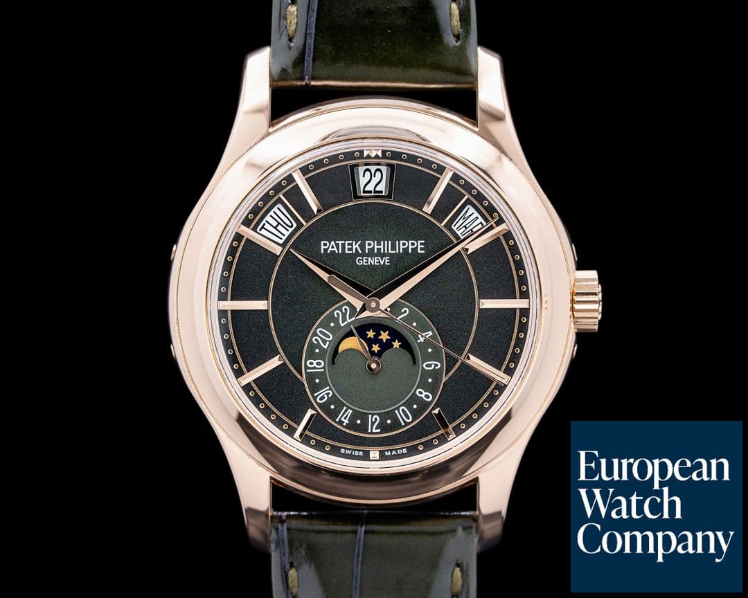 Image of Patek Philippe 5205R Annual Calendar 18K Rose Gold Green Dial 2025 UNWORN