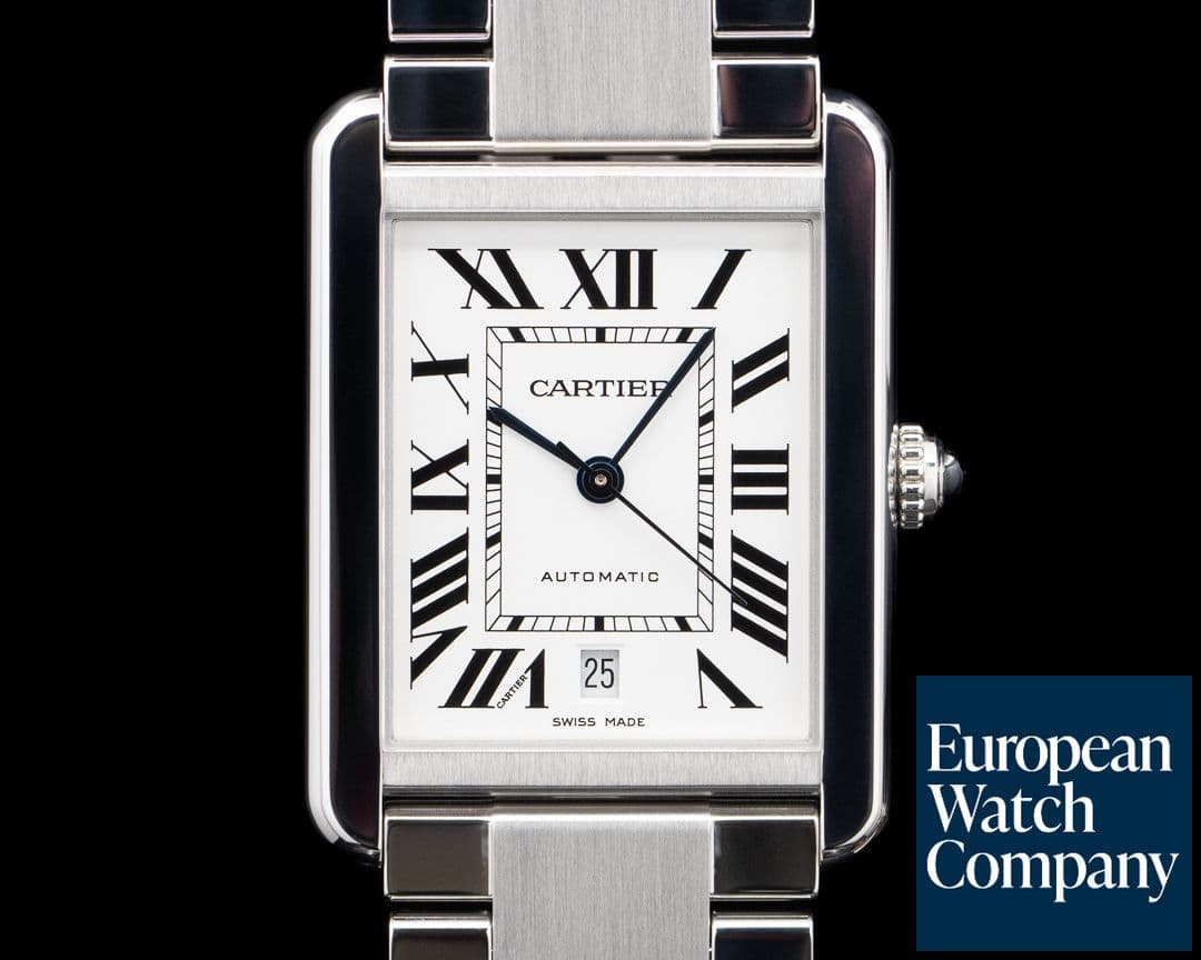 Image of Cartier W5200028 Tank Solo XL SS Silver Dial