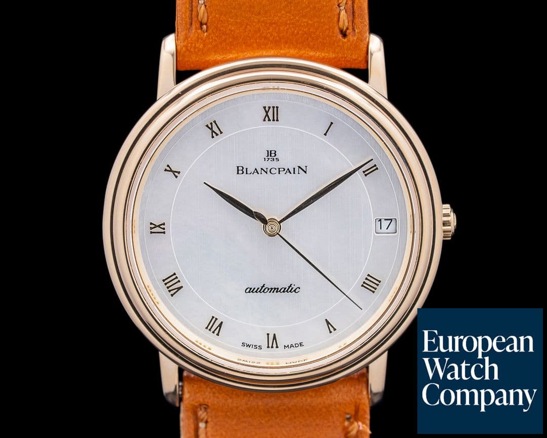 Image of Blancpain 0095-1127-58 Villeret Ultra-Slim 18K Yellow Gold Mother of Pearl Dial