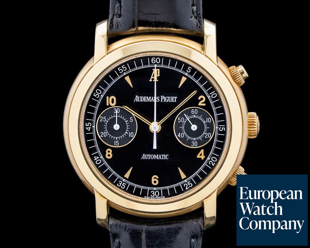 Image of Audemars Piguet 25859BA Jules Audemars Chronograph 18K Yellow Gold Black Dial