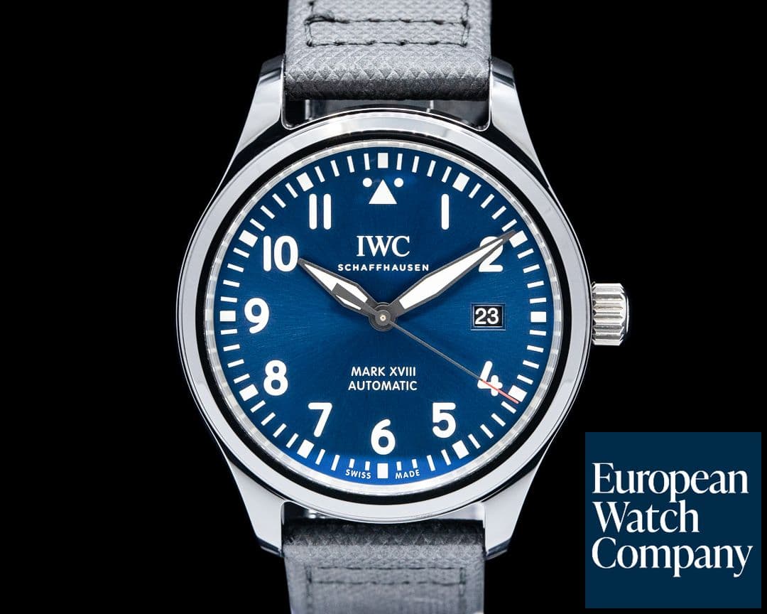 Image of IWC Pilot's Watch Mark XVIII "Laureus Sport for Good" Ceramic Blue Dial