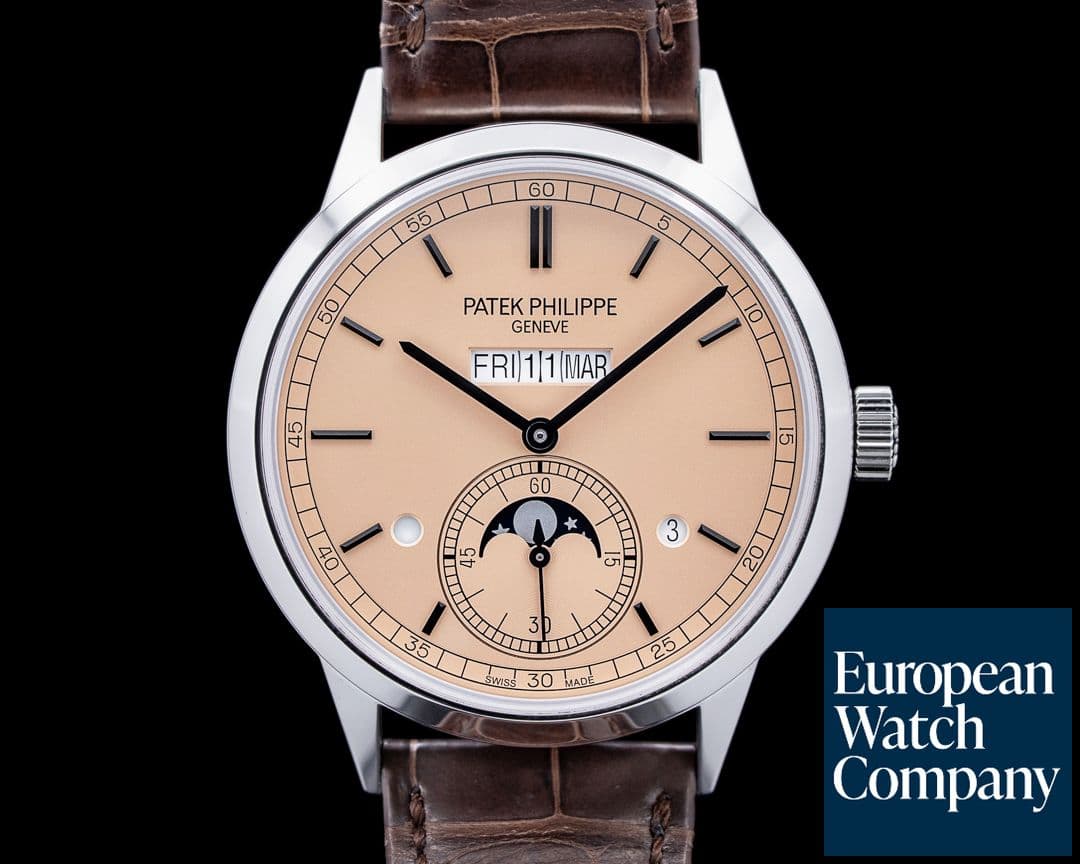 Image of Patek Philippe 5236P In-Line Perpetual Calendar Platinum Rose-Gilt Opaline Dial