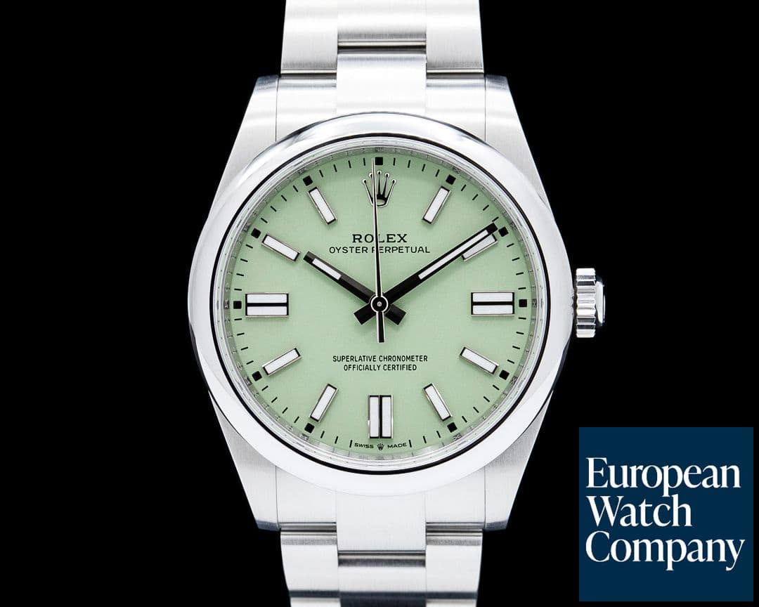 Image of Rolex 134300 Oyster Perpetual SS Pistachio Green Dial 2026