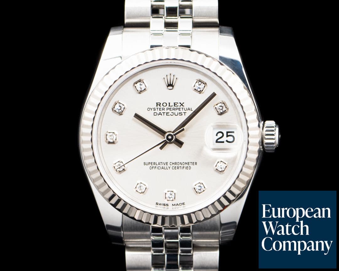 Image of Rolex 178274 Datejust 31MM Jubilee SS Silver Diamond Dial