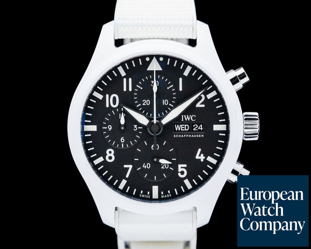 Image of IWC Pilot Chronograph Top Gun Lake Tahoe Ceramic Black Dial