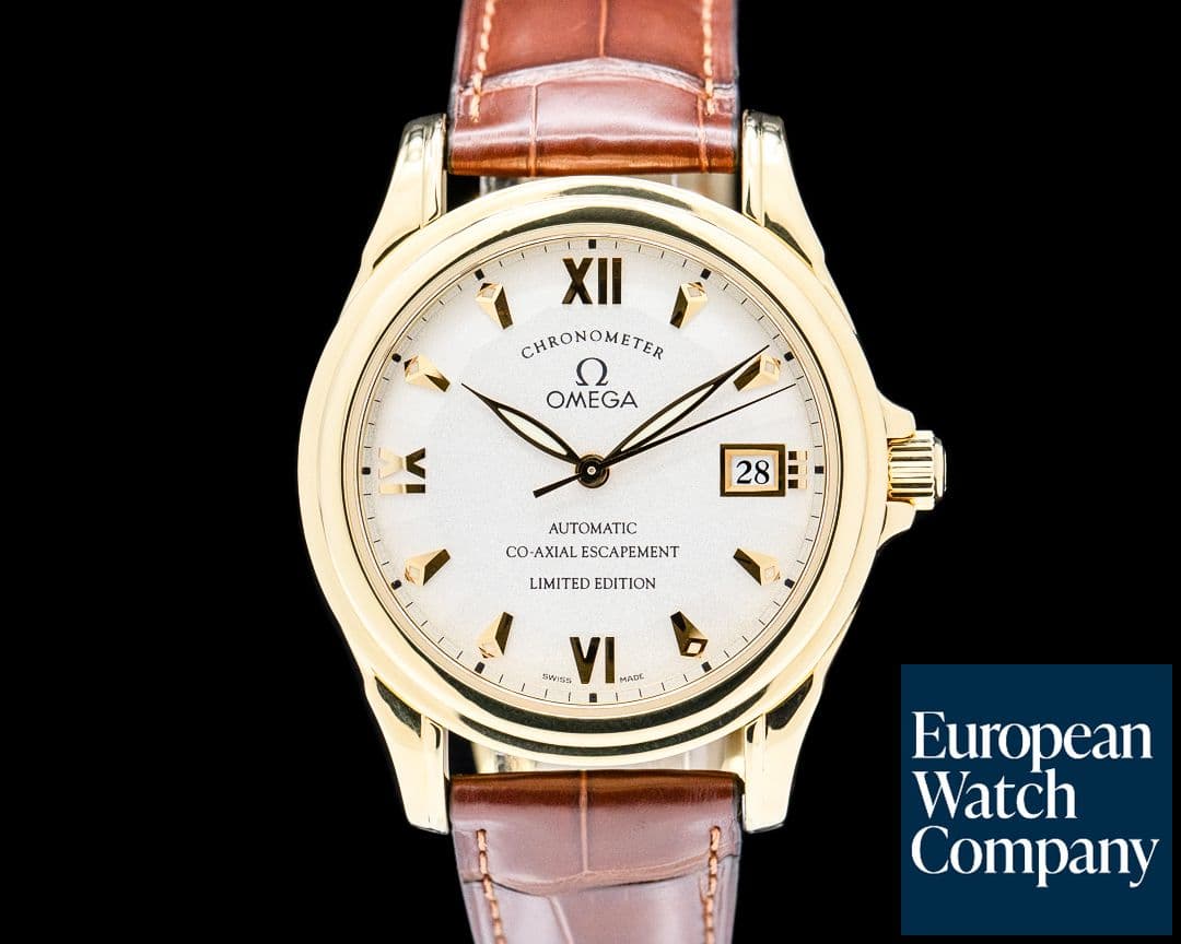 Image of Omega De Ville Co-Axial 18K Yellow Gold White Dial LIMITED