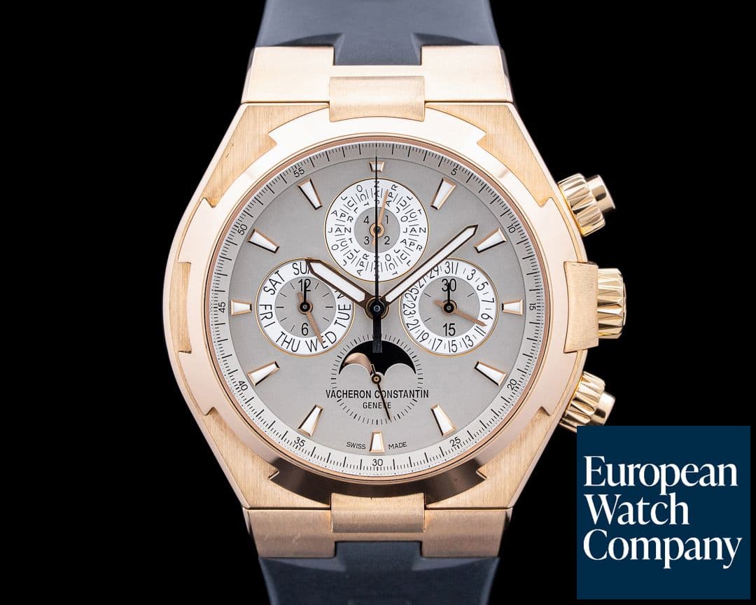 Image of Vacheron Constantin 49020 Overseas Chronograph Perpetual Calendar 18K Rose Gold Gray Dial