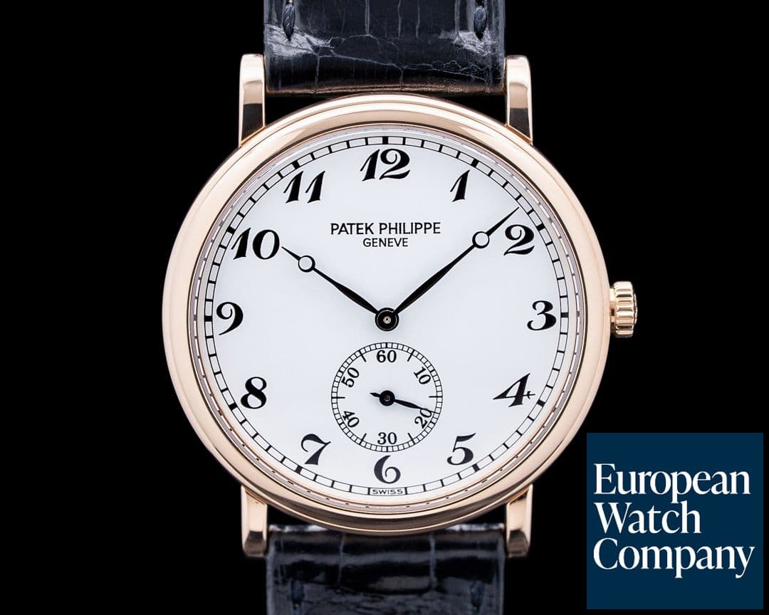 Image of Patek Philippe 5022R Calatrava 18K Rose Gold White Arabic Dial