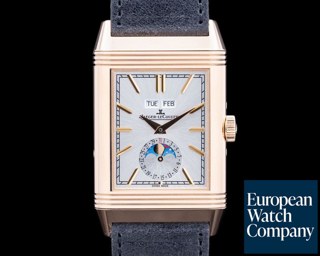 Image of Jaeger LeCoultre Q3912532 Reverso Tribute Duoface Calendar 18K Rose Gold Silver Dial 2025