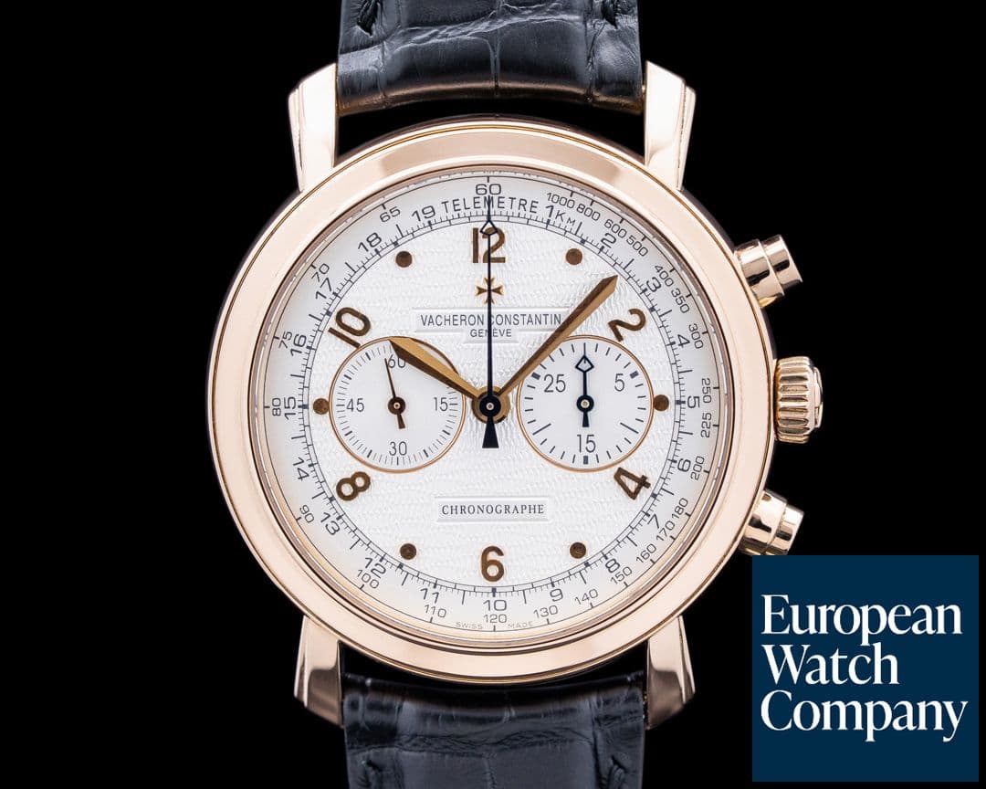 Image of Vacheron Constantin 47120 Malte Chronograph 18K Rose Gold Silver Dial