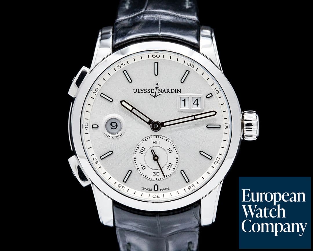 Image of Ulysse Nardin 3343-126 Dual Time Manufacture SS Silver Dial