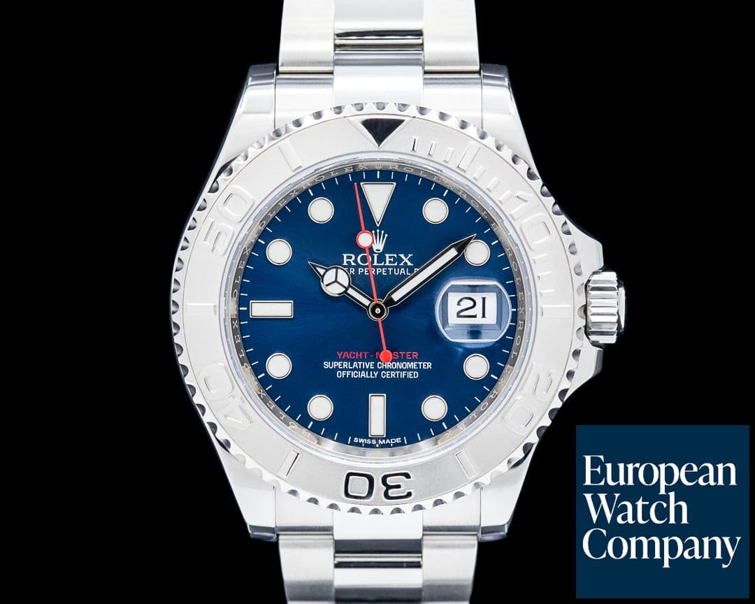 Image of Rolex 116622 Yacht Master SS / Platinum Bezel Blue Dial