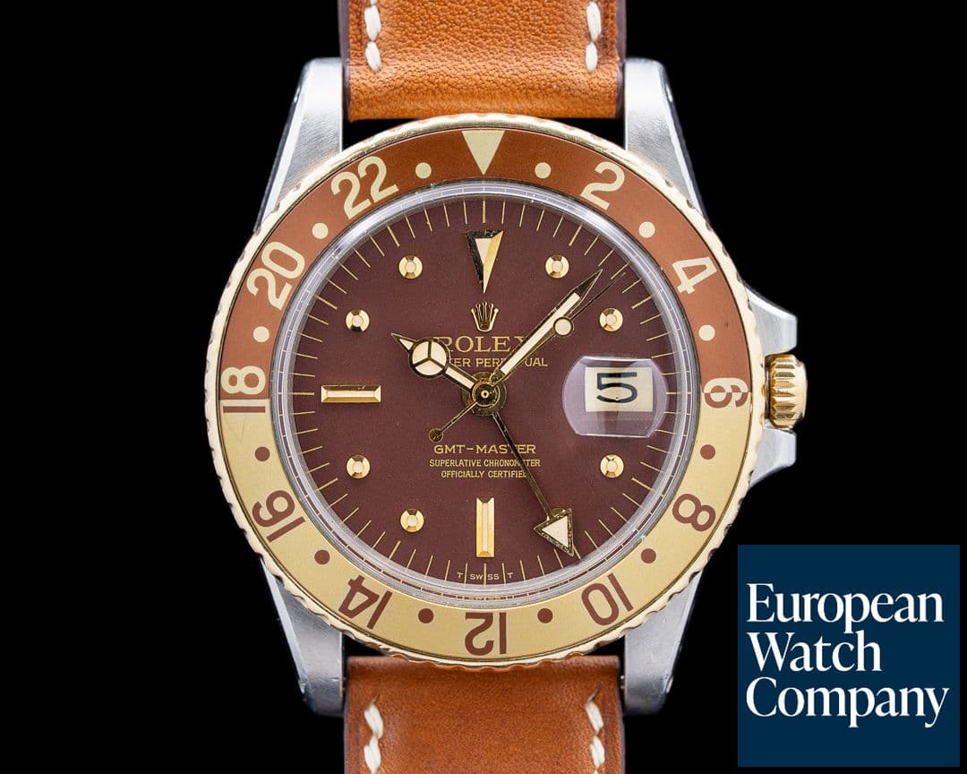 Image of Rolex 1675/3 GMT Master "Root Beer" SS / 18K YG Brown Dial Circa. 1972