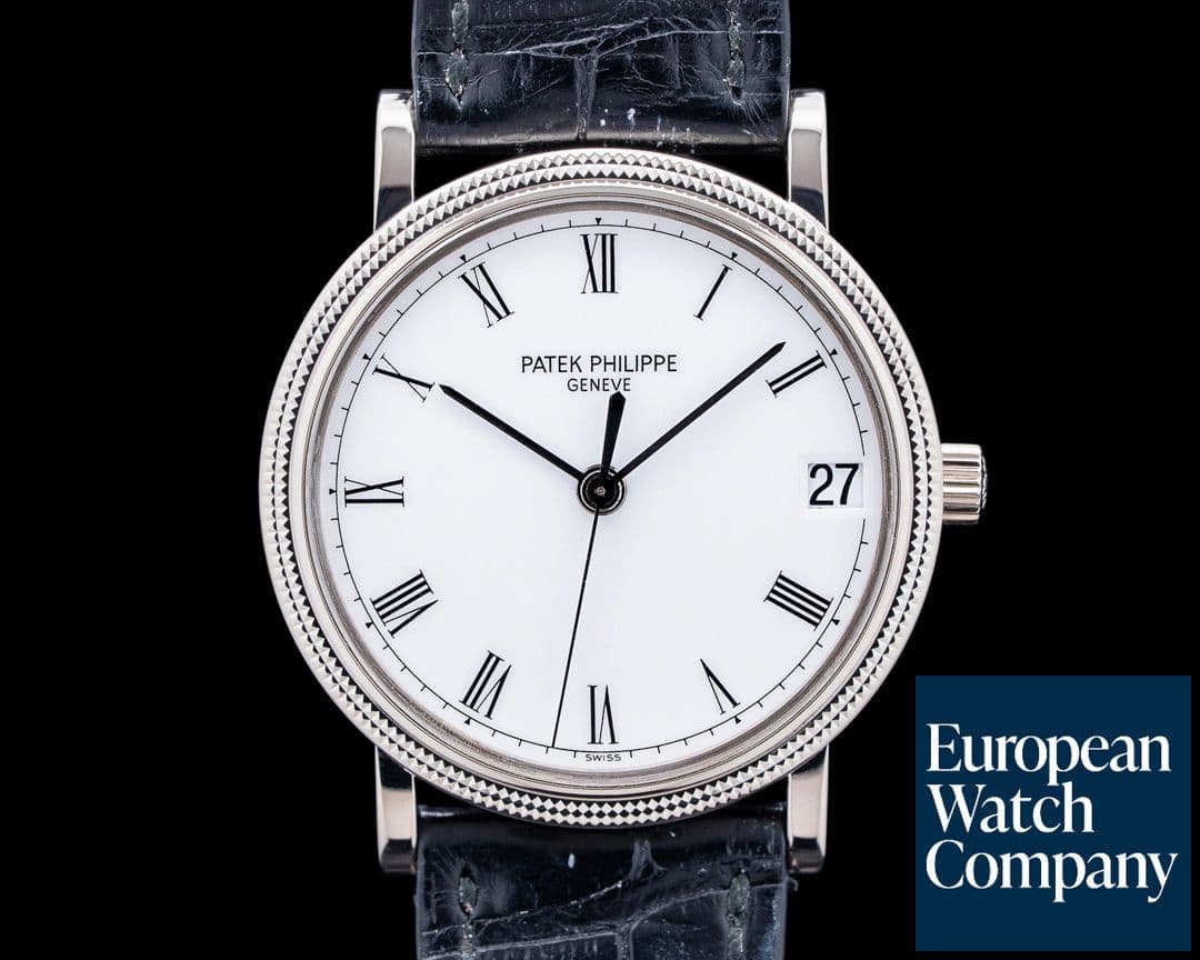 Image of Patek Philippe 3802/200G Calatrava 18K White Gold White Dial