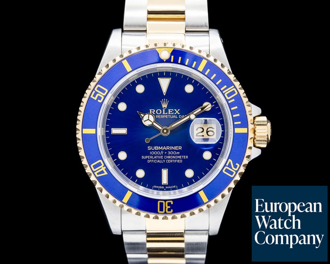 Image of Rolex 16613 Submariner SS / 18K Yellow Gold Blue Dial Circa. 1990