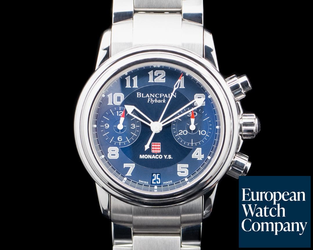 Image of Blancpain 2382F-1140M-71 Leman Flyback Chronograph SS Blue Dial LIMITED
