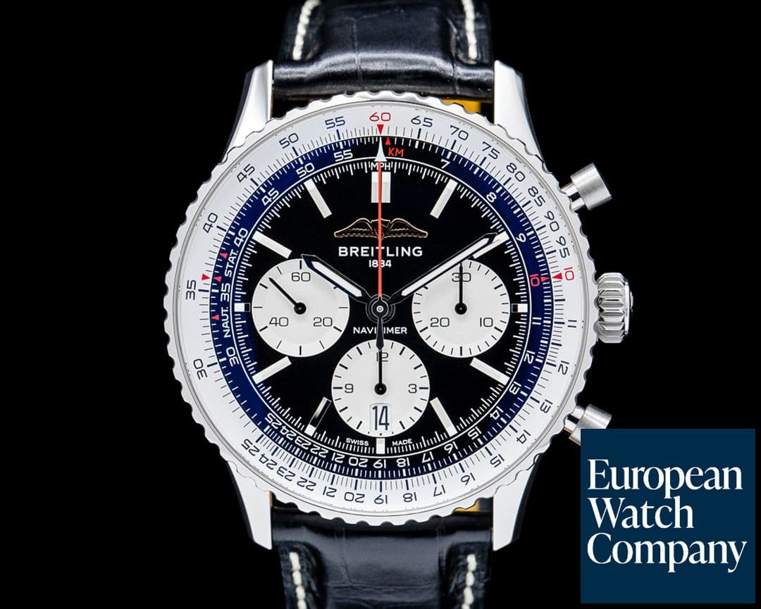 Image of Breitling AB0138 Navitimer B01 Chronograph 43 SS Black Dial
