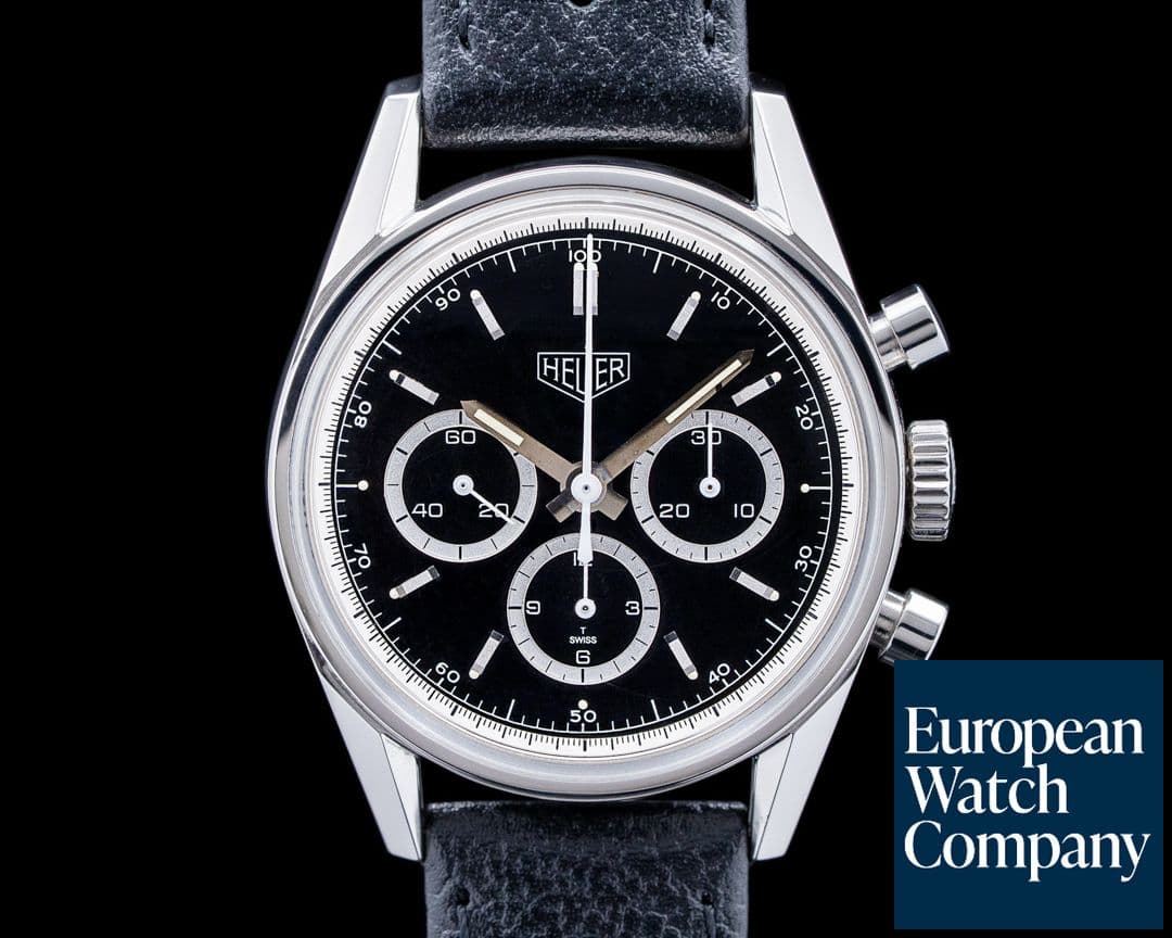 Image of TAG Heuer CS3113 Carrera 1964 Re Edition SS Black Dial