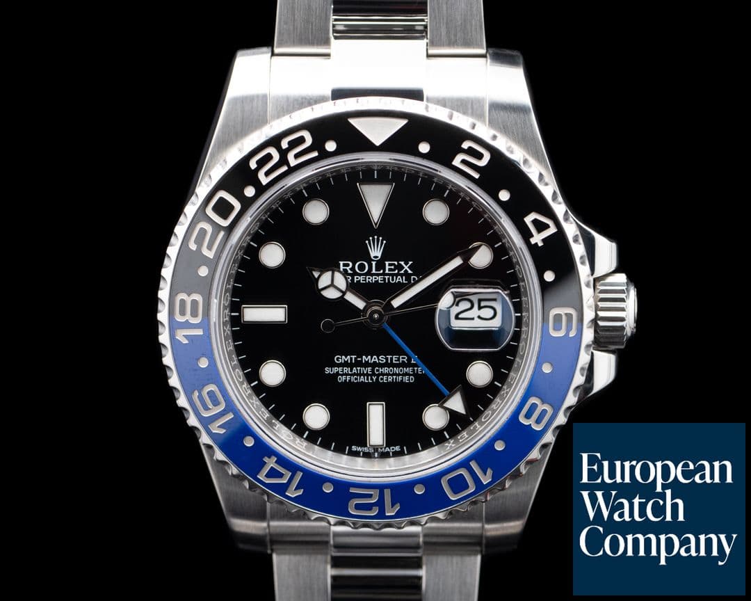 Image of Rolex 116710BLNR GMT-Master II "Batman" SS Black Dial