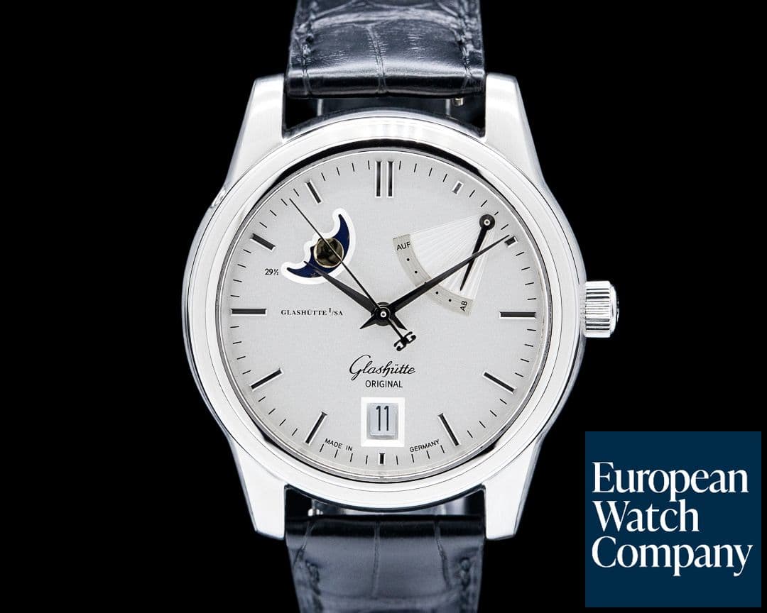 Image of Glashutte Original Senator Power Reserve SS Silver Dial