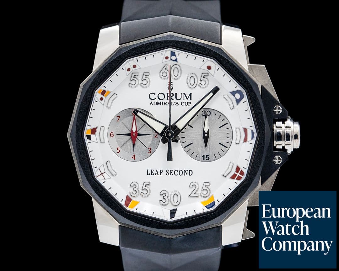 Image of Corum Admiral's Cup Leap Second 48 Titanium White Dial