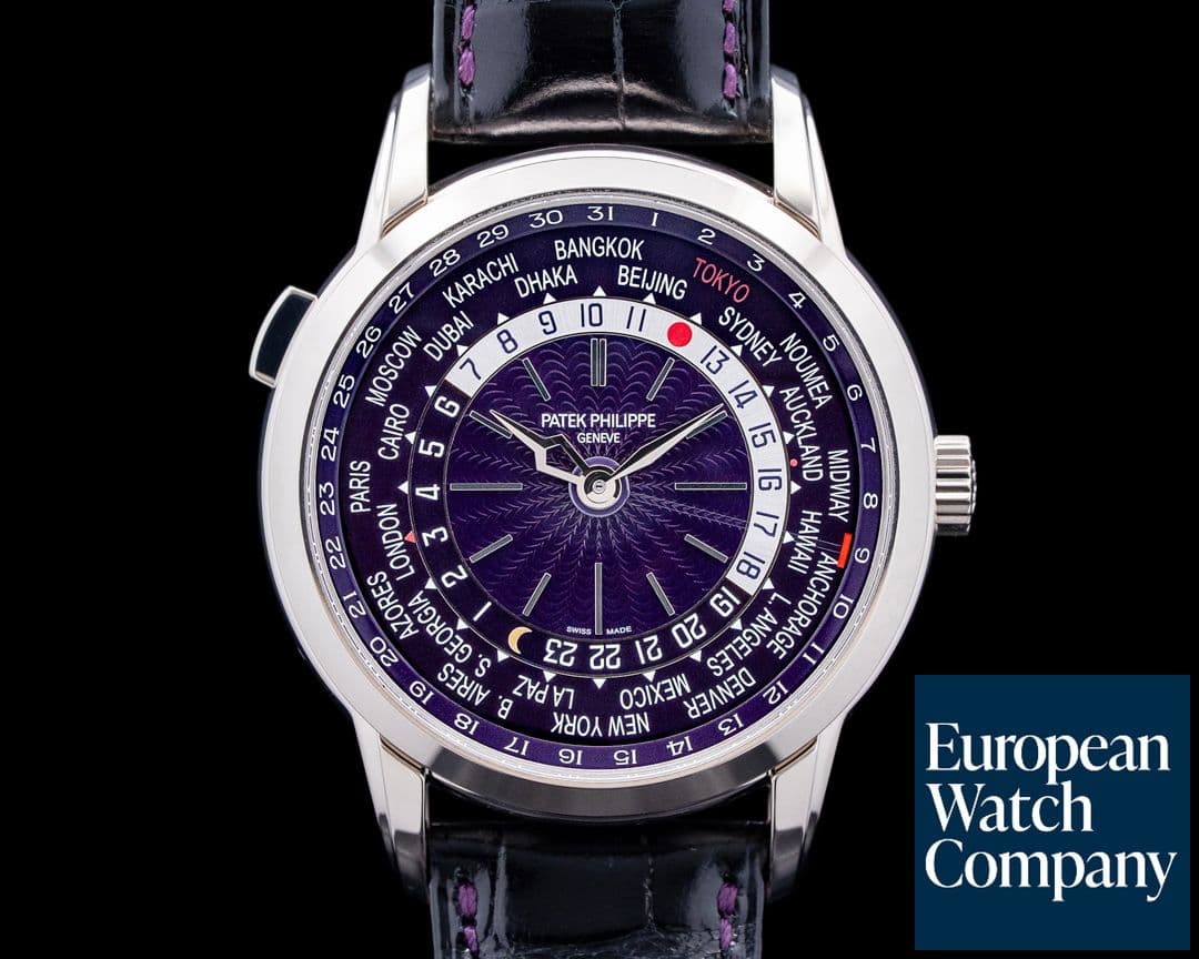 Image of Patek Philippe World Time Date "Tokyo Edition" 18K White Gold Purple Dial