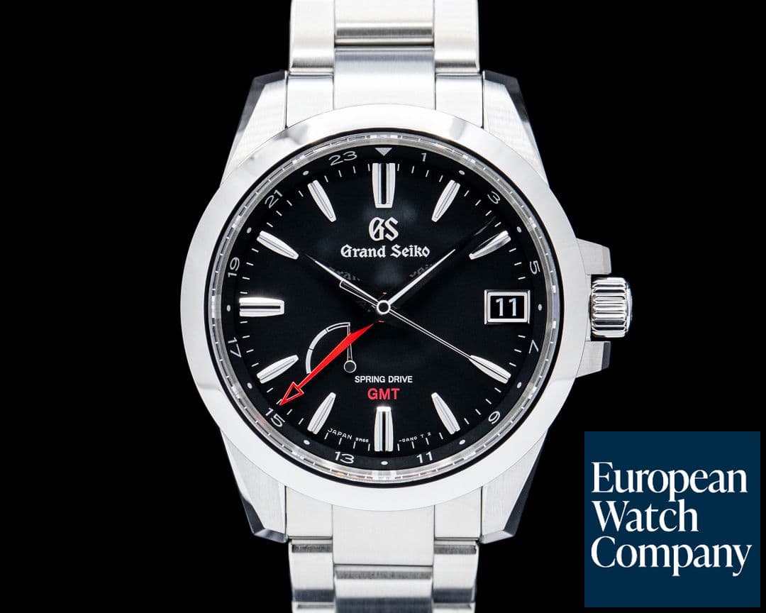 Image of Grand Seiko SBGE213 Heritage Collection Spring Drive GMT SS Black Dial
