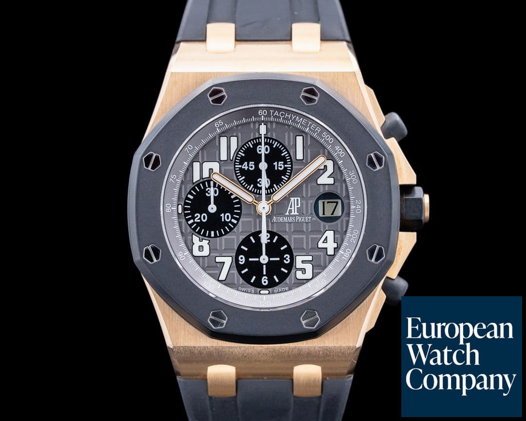 Image of Audemars Piguet 25940OK Royal Oak Offshore 18K Rose Gold Gray Dial
