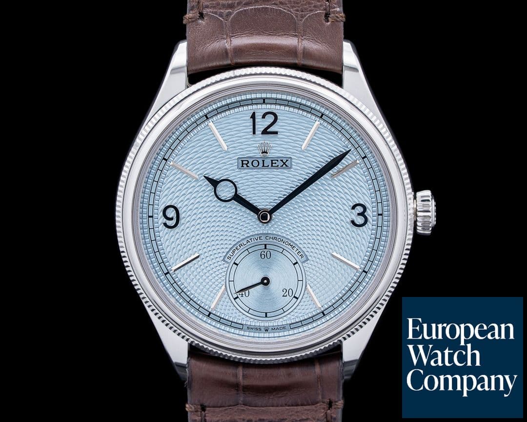 Image of Rolex 52506 1908 Platinum Ice Blue Guilloche Dial 2026 UNWORN