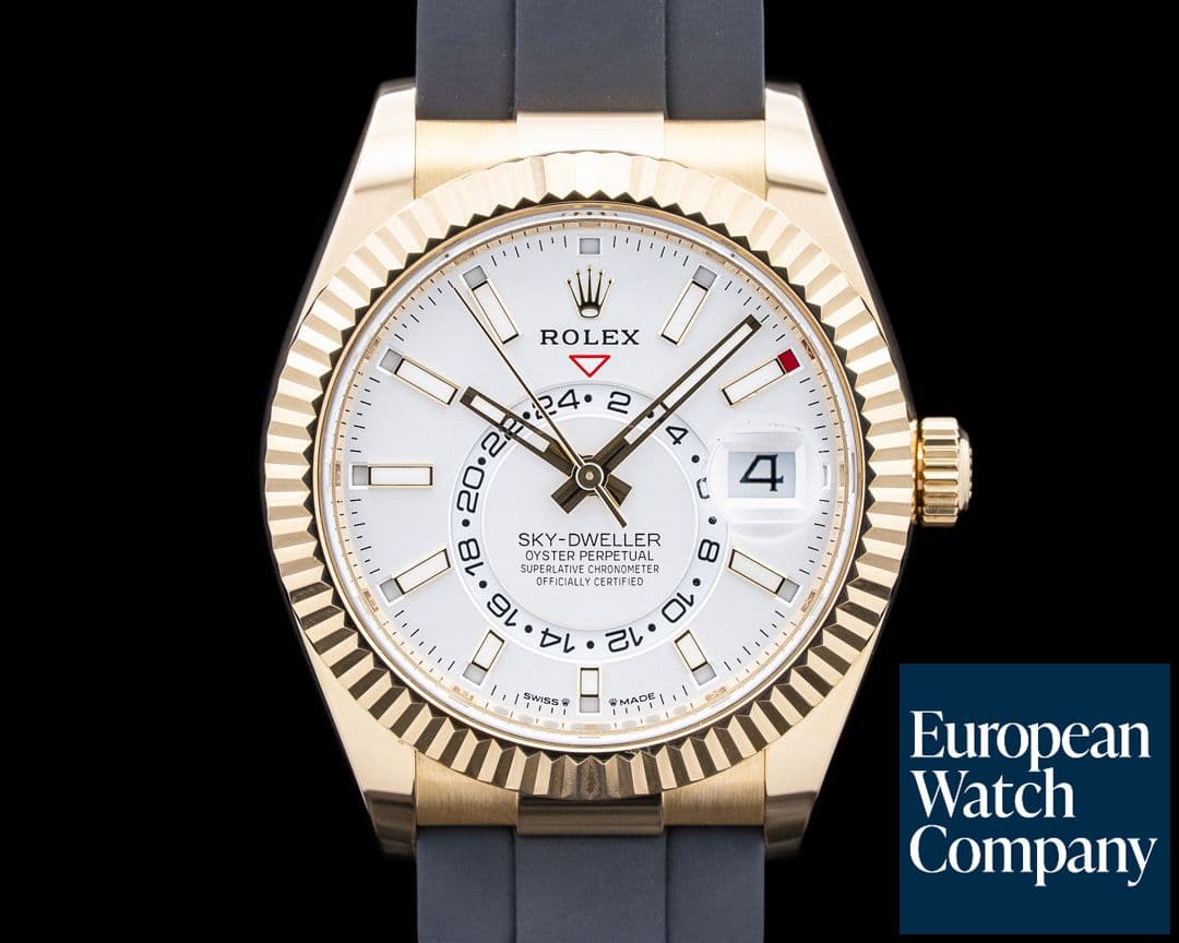 Image of Rolex 336238 Sky-Dweller 18K Yellow Gold White Dial