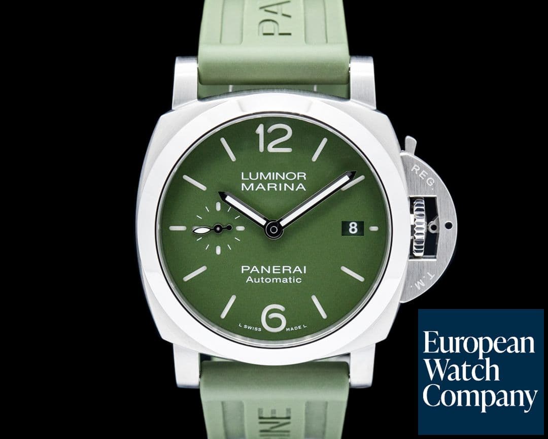 Image of Panerai PAM01304 Luminor Marina Quaranta Verde Militare SS Green Dial LIMITED
