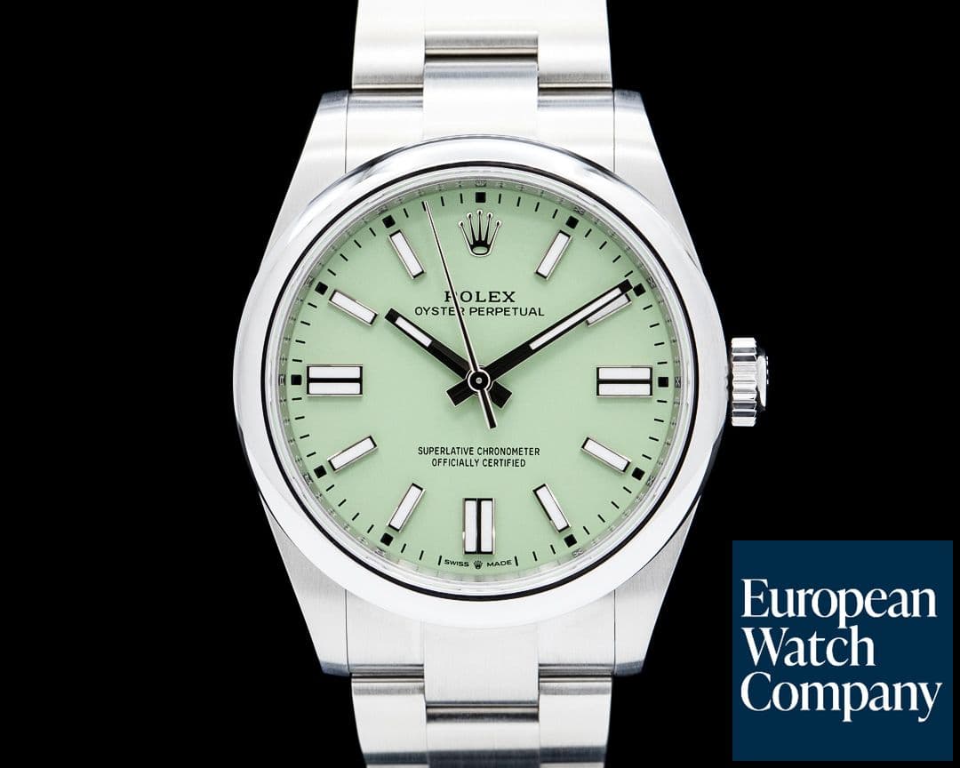 Image of Rolex 134300 Oyster Perpetual SS Pistachio Green Dial 2026 UNWORN