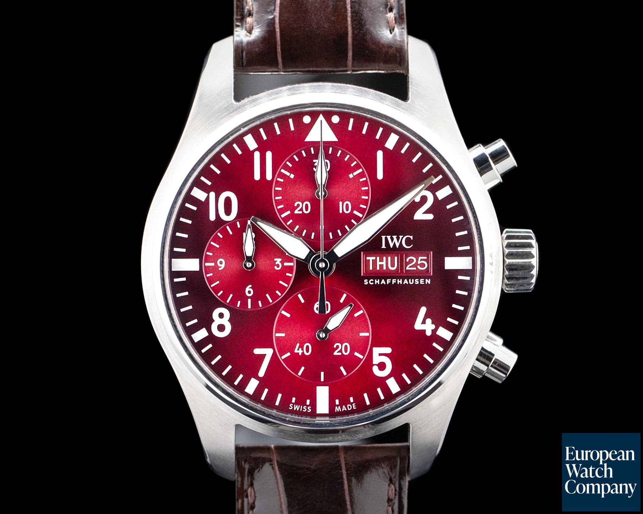 Image of IWC IW388107 Pilot Chronograph Chinese New Year SS Red Dial