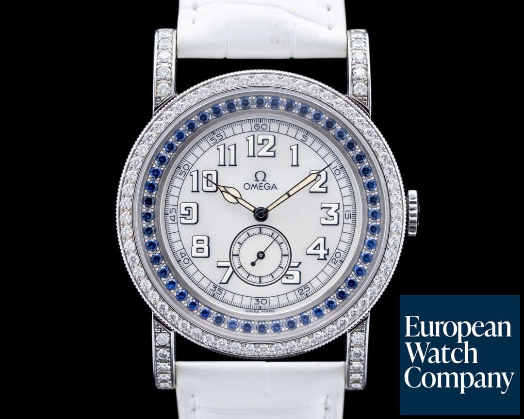 Image of Omega Museum Collection N1 Pilots 1938 Aquarella Sapphires MOP Dial