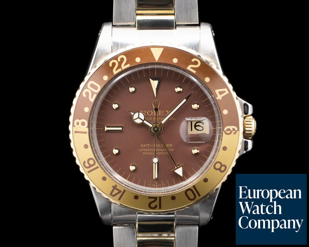 Image of Rolex 1675/3 GMT Master "Root Beer" 18K YG / SS Brown Dial Circa. 1970 RARE