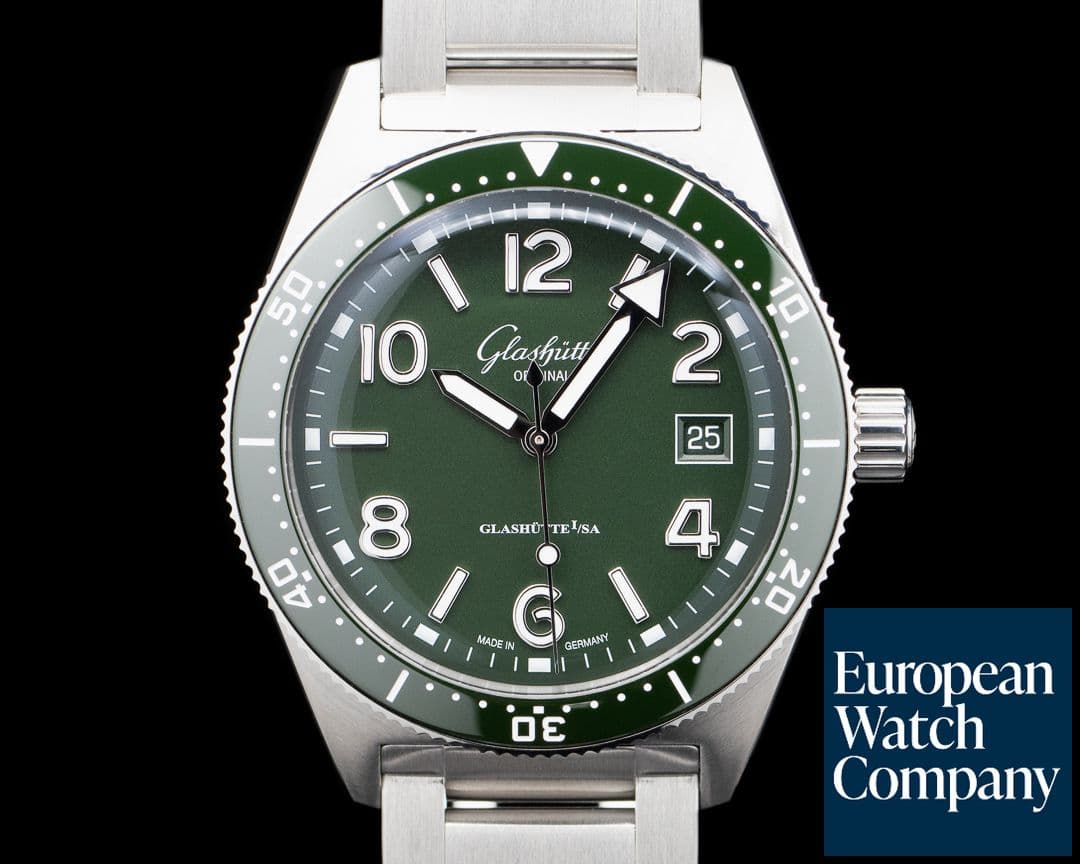 Image of Glashutte Original 1-39-11-13-83-33 SeaQ SS Green Dial