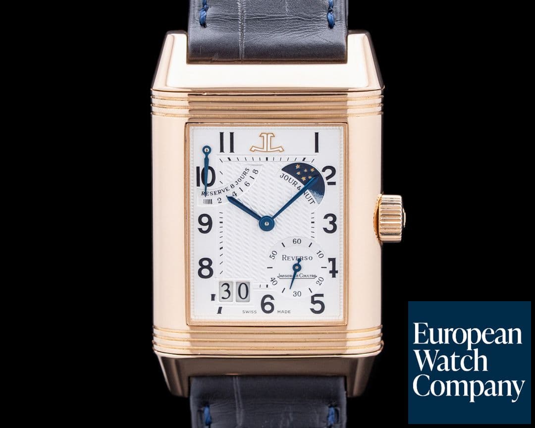 Image of Jaeger LeCoultre Q3002420 Reverso Septantieme 18K Rose Gold Silver Dial LIMITED