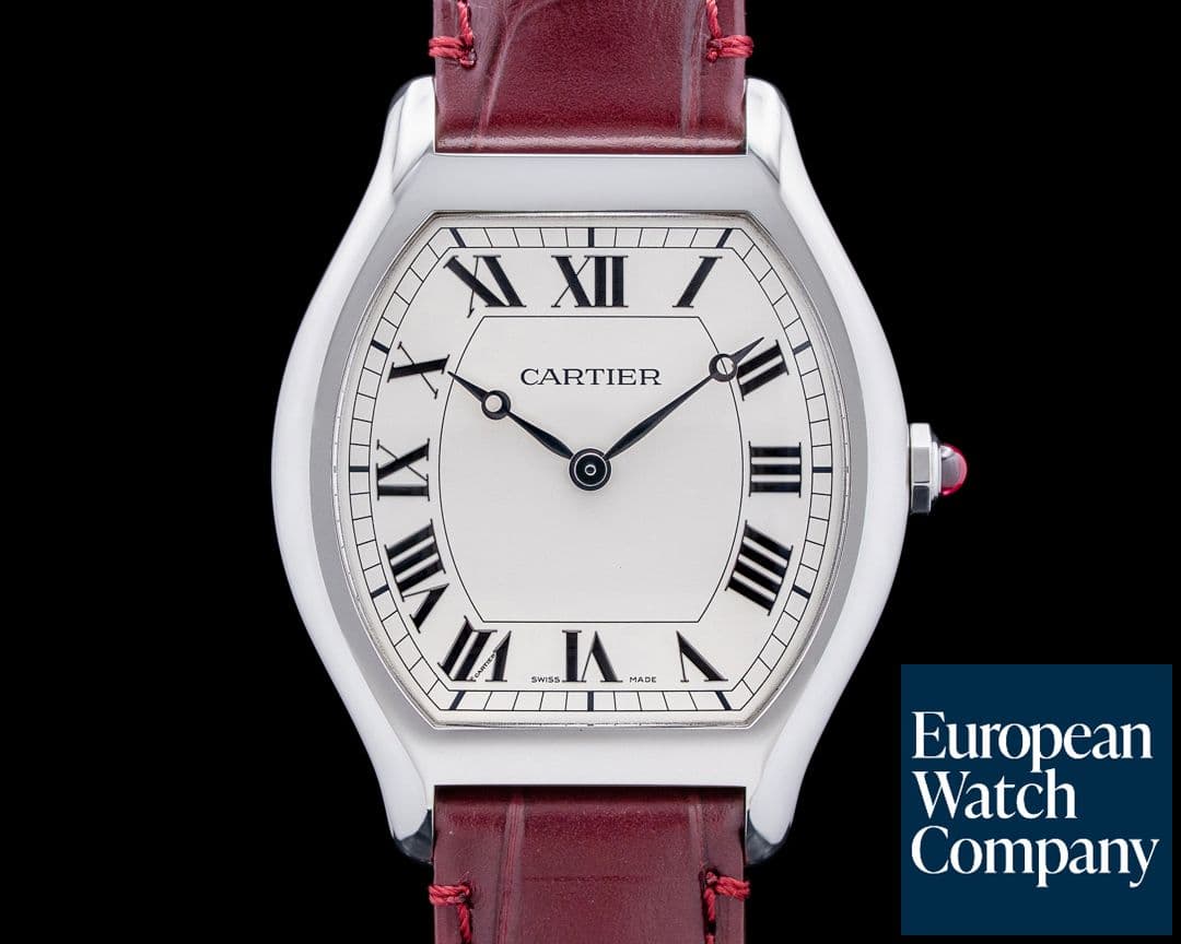 Image of Cartier WGTO0008 Tortue Platinum Silver Dial LIMITED