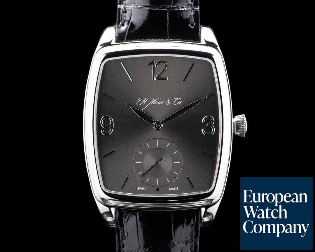 Image of H. Moser and Cie. 324.607-002 Henry Double Hairspring 18K White Gold Gray Dial