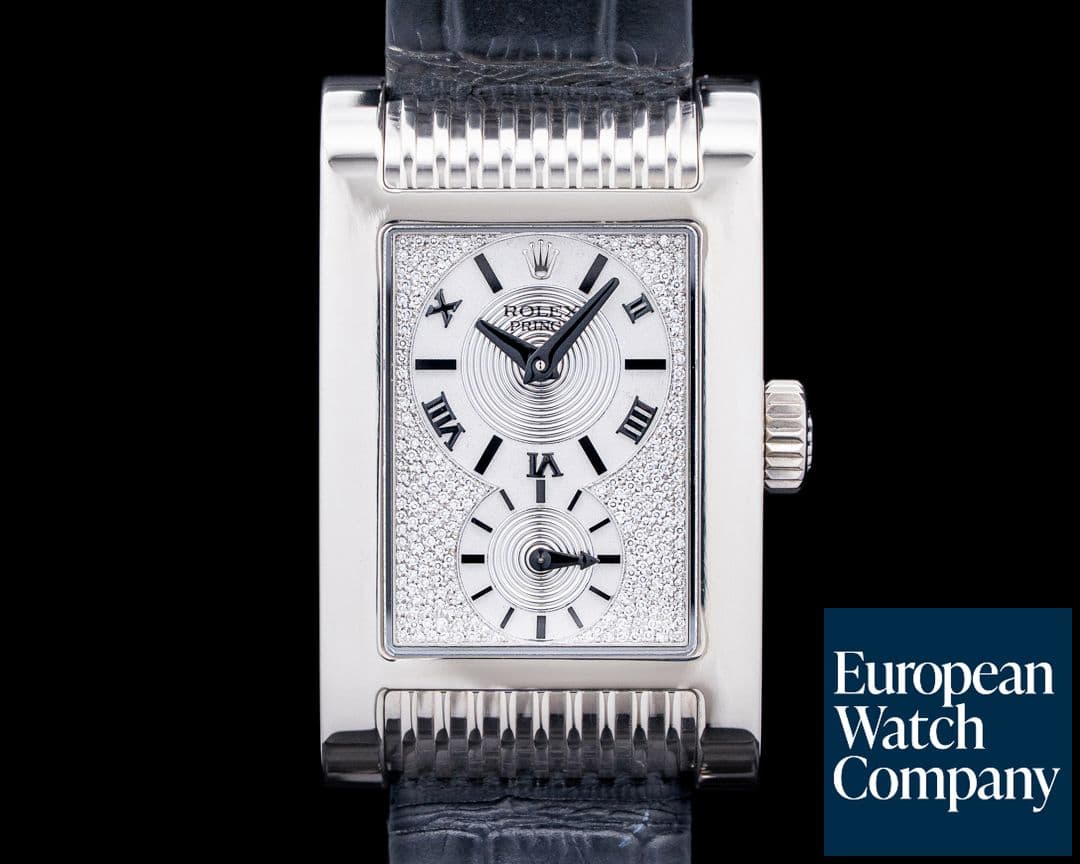 Image of Rolex 5441 Cellini Prince 18K White Gold Pave Diamond Dial Circa. 2005