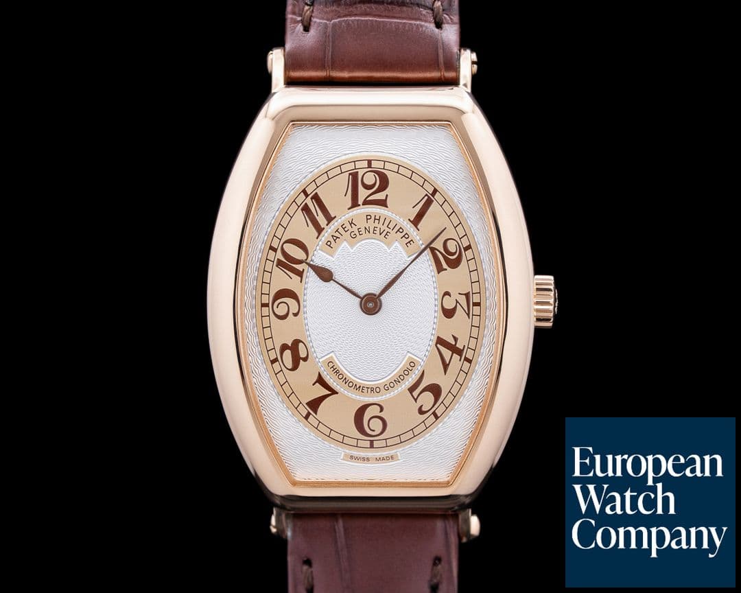 Image of Patek Philippe 5098R-001 Gondolo Chronometro 18K Rose Gold Silver Dial