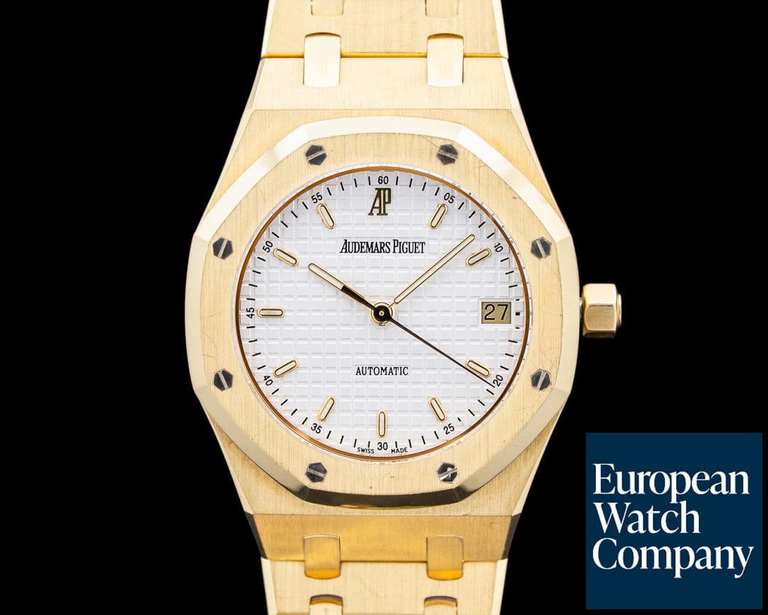 Image of Audemars Piguet 14790BA Royal Oak 18K Yellow Gold White Dial