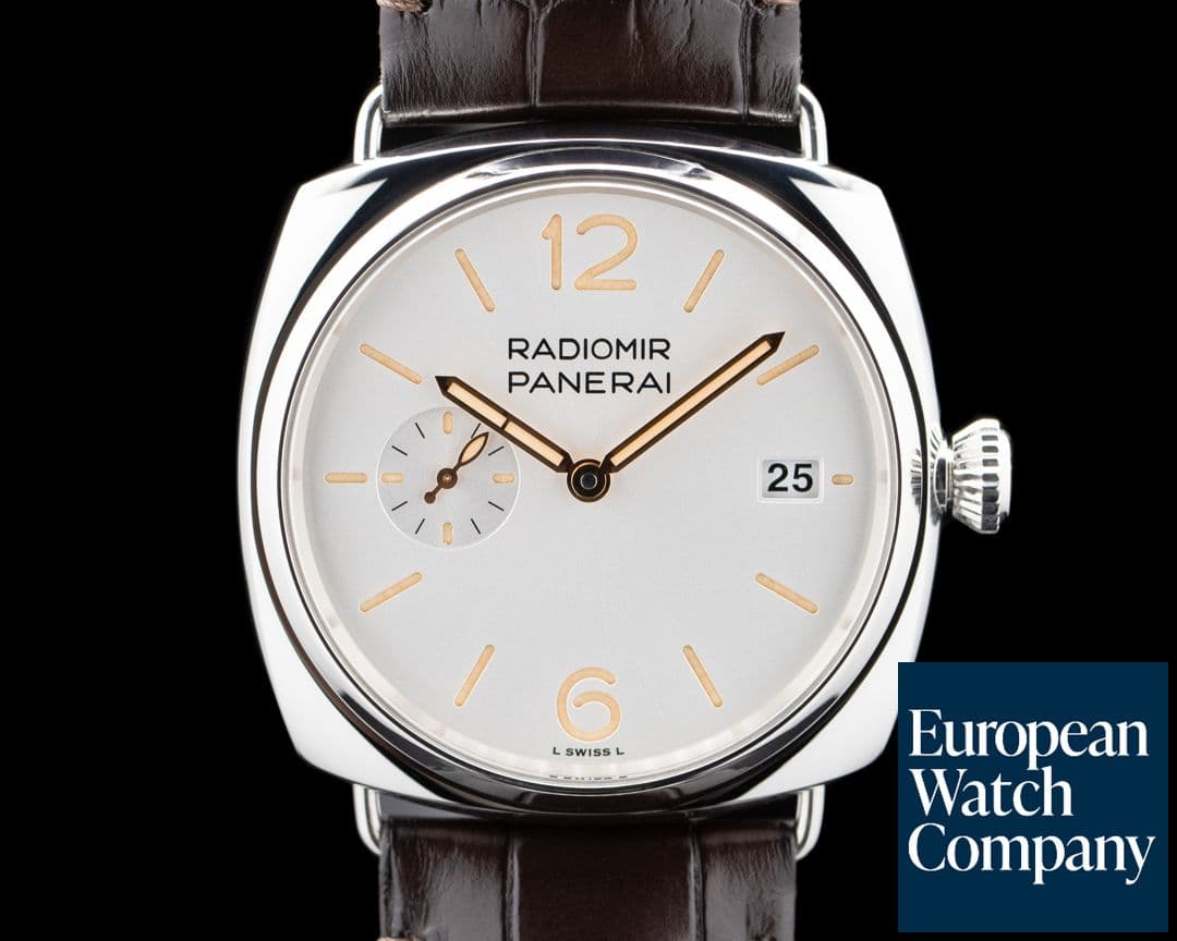 Image of Panerai PAM01292 Radiomir Quaranta SS White Sun Brushed Dial